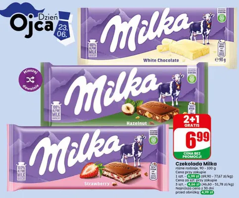 Czekolada Milka White Chocolate promocja w Dino