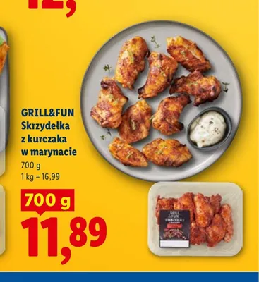 Skrzydełka z kurczaka w marynacie Grill&Fun promocja w Lidl