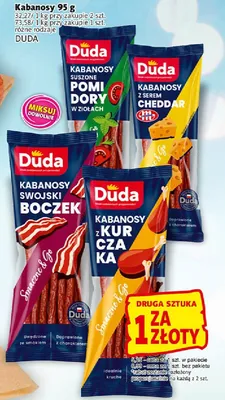 Kabanosy suszone pomidory w ziołach Duda promocja w Prim Market