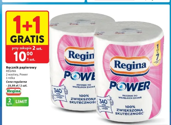 Ręcznik papierowy Regina Power 2 warstwy promocja w Intermarche