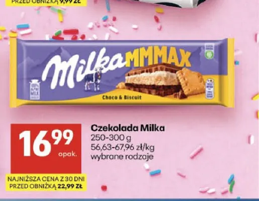 Czekolada Milka MMMAX Choco & Biscuit promocja w Delikatesy Centrum