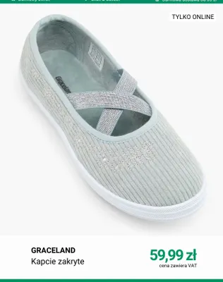 Kapcie zakryte Graceland promocja w Deichmann