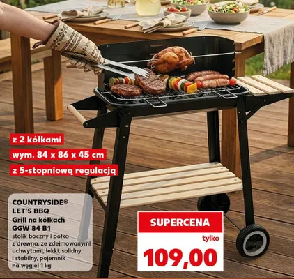 Grill na kółkach GGW 84 B1 promocja w Kaufland
