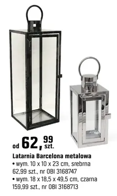 Latarnia Barcelona metalowa promocja w OBI