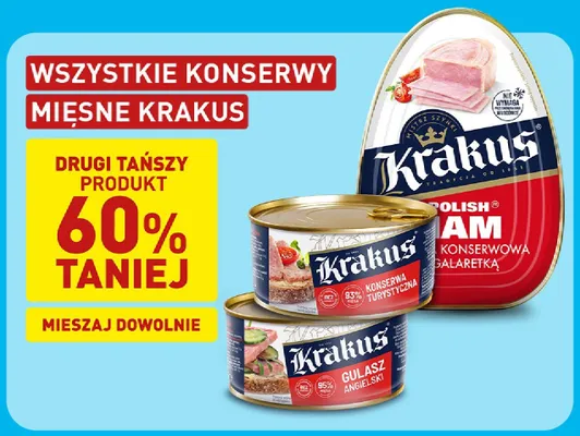 Konserwa mięsna Polish Ham z galaretką Krakus promocja w Aldi