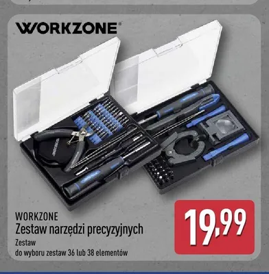 Zestaw narzędzi precyzyjnych WORKZONE 36 elementów promocja w Aldi