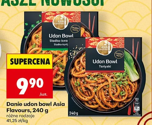 Danie udon bowl teriyaki Asia Flavours promocja w Biedronka