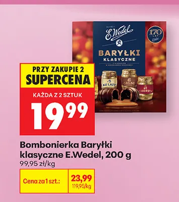 Bombonierka Baryłki klasyczne E.Wedel promocja w Biedronka