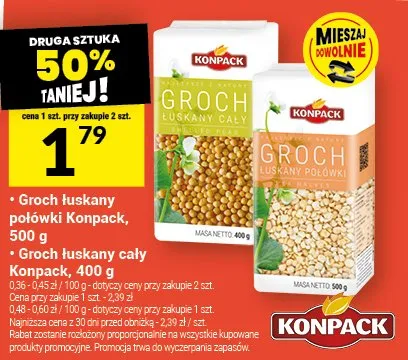 Groch łuskany połówki promocja w Twój Market