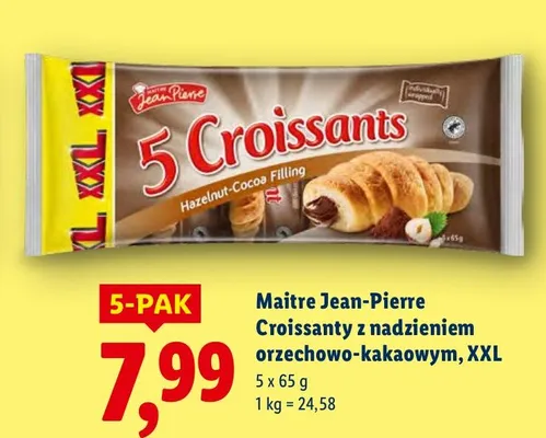 Croissanty z nadzieniem orzechowo-kakaowym, XXL promocja w Lidl