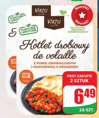 Danie kotlet drobiowy De Volaille Virtu promocja w Dino