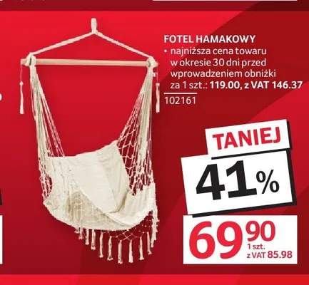 Fotel hamakowy promocja w Selgros