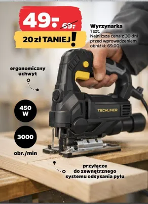 Wyrzynarka 450W 3000 obr./min promocja w Netto
