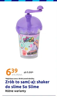 Zrób to sam(-a): shaker do slime So promocja w Action
