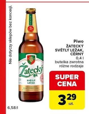 Piwo Žatecký Černý promocja w Carrefour Market