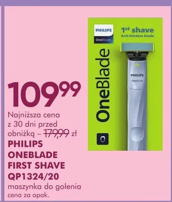 Maszynka do golenia OneBlade First Shave QP1324/20 promocja w Super-Pharm