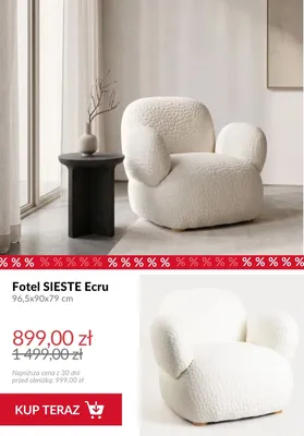 Fotel Sieste Ecru promocja w Homla
