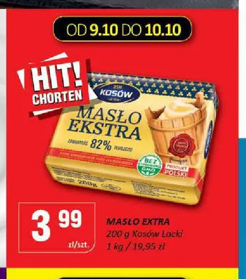 Masło extra Kosów Lacki promocja w Chorten