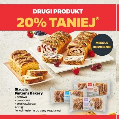 Strucla serowa Finton's Bakery promocja w Netto