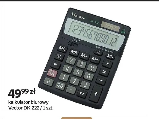 Kalkulator biurowy Vector DK-222 promocja w Empik