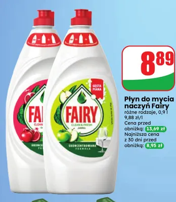 Płyn do mycia naczyń Fairy granat promocja w Dino