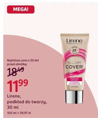 Podkład do twarzy Lirene promocja w Rossmann