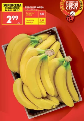 Banan na wagę promocja w Biedronka