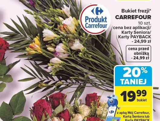Bukiet frezji Carrefour promocja w Carrefour