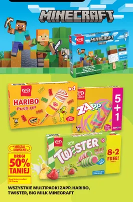 Lody Algida Twister mini Pineapple 10-pak promocja w Biedronka