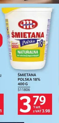 Śmietana Polska Piątnica 18% promocja w Selgros