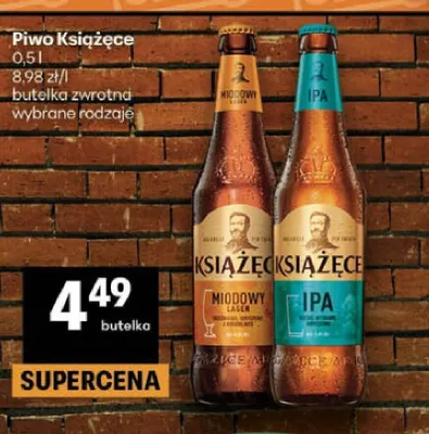 Piwo Książęce Miodowe promocja w Delikatesy Centrum