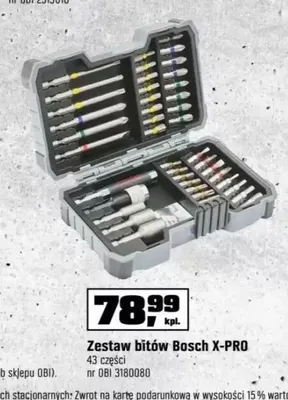 Zestaw bitów Bosch X-PRO 43 części promocja w OBI