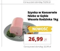 Szynka w Konserwie Niebo w Gębie Wesoła Rodzinka promocja w Torimpex Toruńska Sieć Sklepów Spożywczych