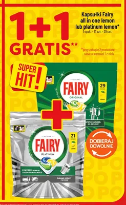 Kapsułki Fairy Platinum lemon promocja w POLOmarket