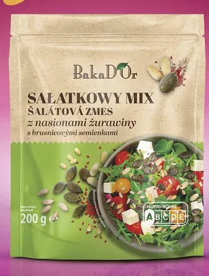 Mieszanka bakaliowa Sałatkowy Mix z nasionami żurawiny BakaD'Or promocja w Biedronka