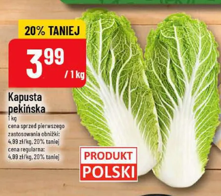 Kapusta pekińska promocja w POLOmarket