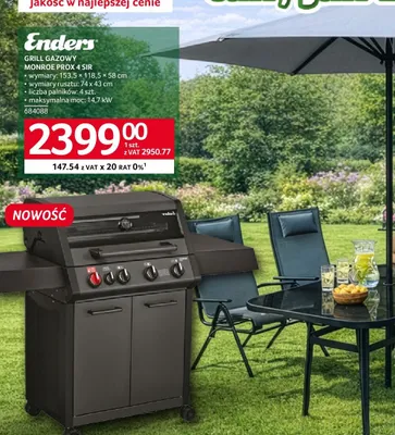 Grill gazowy ENDERS Monroe ProX 4 SIR promocja w Selgros