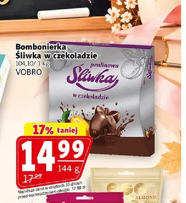 Bombonierka Śliwka w czekoladzie Vobro promocja w Prim Market