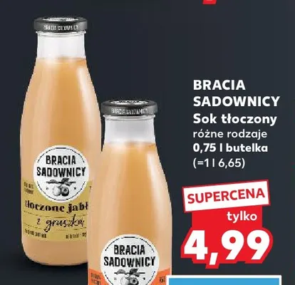 Sok tłoczony jabłko z gruszką Bracia Sadownicy promocja w Kaufland