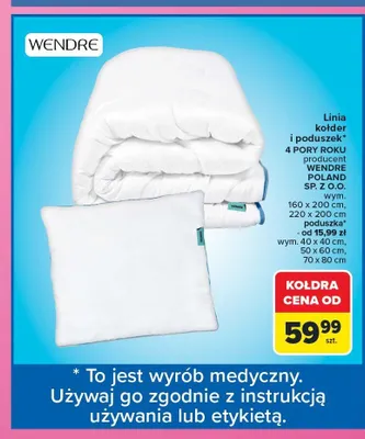 Kołdra Wendre 4 Pory Roku promocja w Carrefour