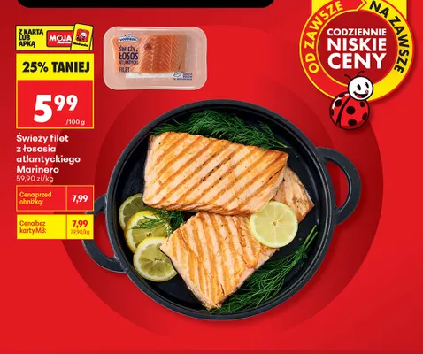 Świeży filet z łososia atlantyckiego Marinero promocja w Biedronka