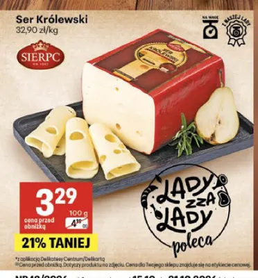 Ser Królewski Sierpc promocja w Delikatesy Centrum