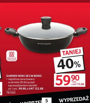 Garnek niski 28 cm Bono promocja w Selgros