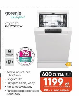 Zmywarka Gorenje GS520E15W promocja w Max Elektro