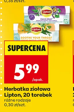 Herbatka ziołowa Lipton promocja w Biedronka