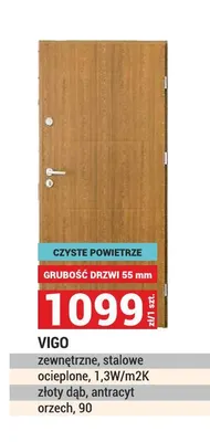 Drzwi zewnętrzne stalowe Vigo promocja w Merkury Market