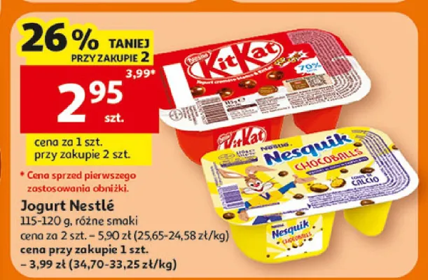Jogurt Nestlé Nesquik promocja w Auchan