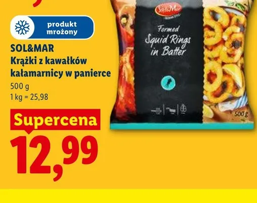 Krążki z kawałków kałamarnicy w panierce SOL&MAR promocja w Lidl