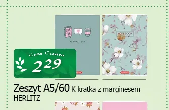 Zeszyt Herlitz A5 promocja w CEZAR Delikatesy