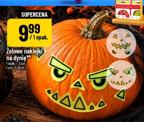 Żelowe naklejki na dynię promocja w POLOmarket